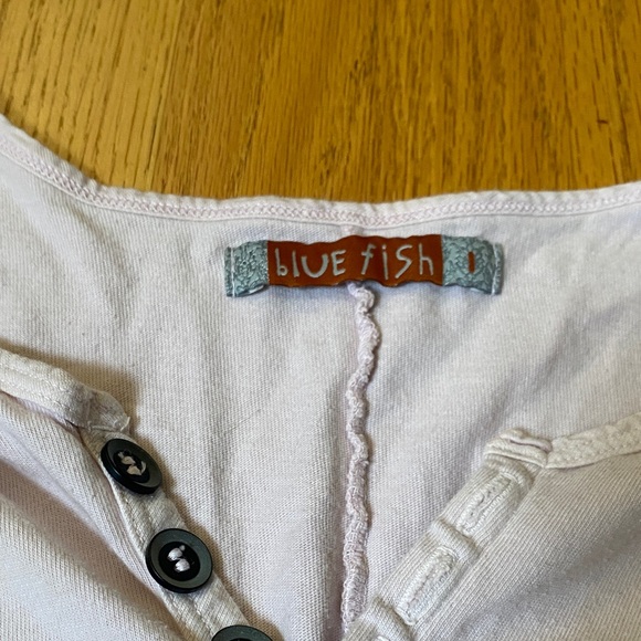 Blue Fish Ivory Button-Up Tunic - Picture 2 of 4